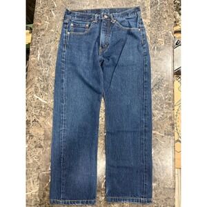 Levis 505 Regular Fit Straight Leg Dark Wash Denim Jeans Mens 31x30 Blue